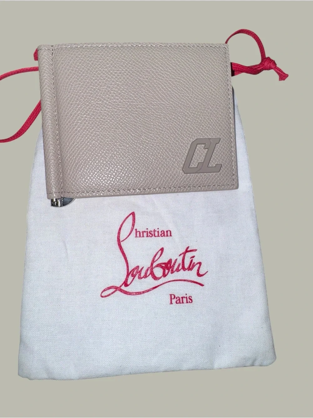 Christian Louboutin Groovy Money Clip Leather Wallet New